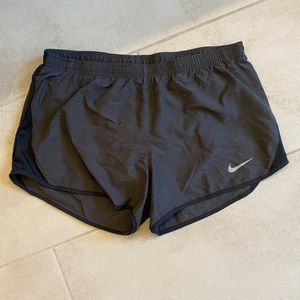 Nike - Women’s Dri-FIT Tempo Running Shorts - Dark Gray & Black - Size: Medium